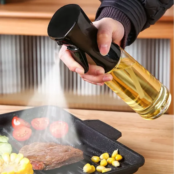 Oil Spray Bottle for Cooking Kitchen Olive Oil Sprayer for Camping BBQ Baking Vinegar Soy Sauce 200ml